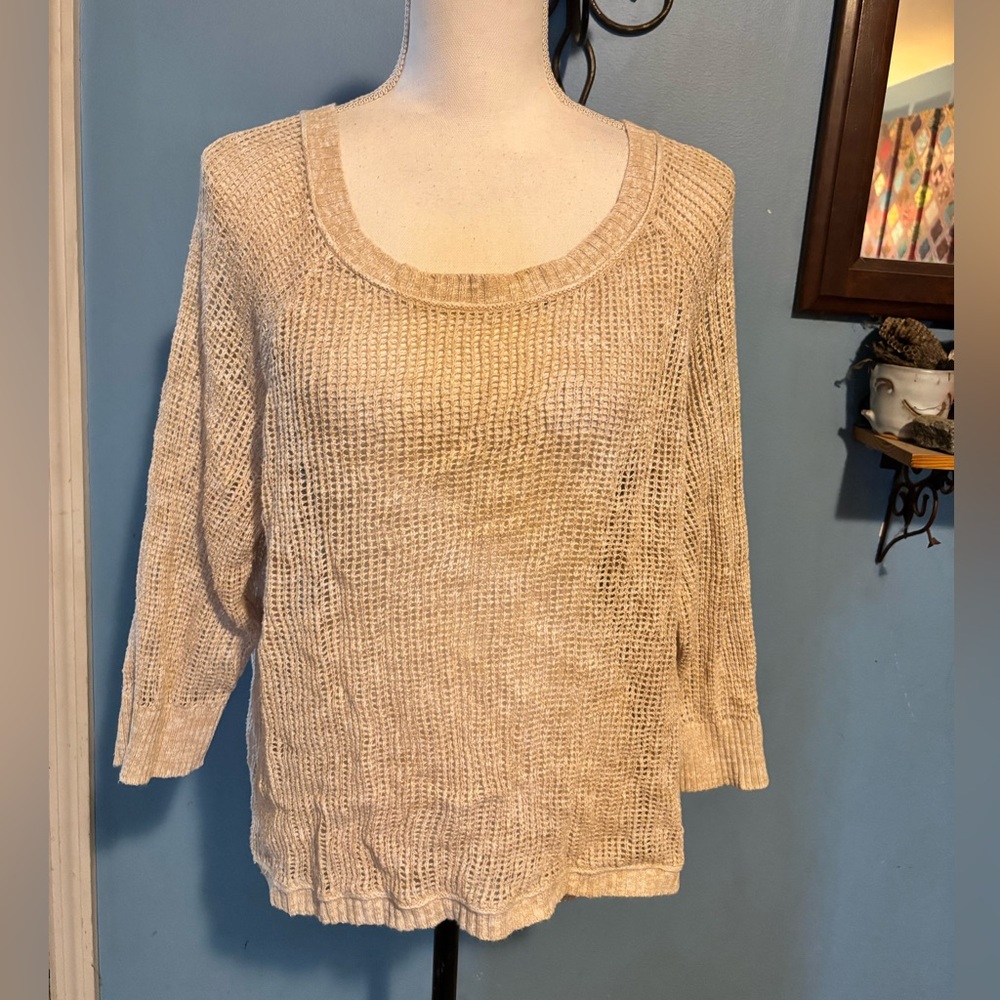 Mossimo, Tan, Open Knit, Sweater